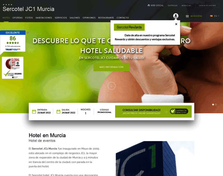 Hoteljc1murcia.com thumbnail