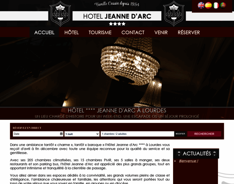 Hoteljeannedarclourdes.com thumbnail