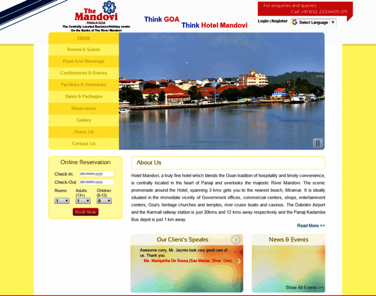 Hotelmandovigoa.com thumbnail