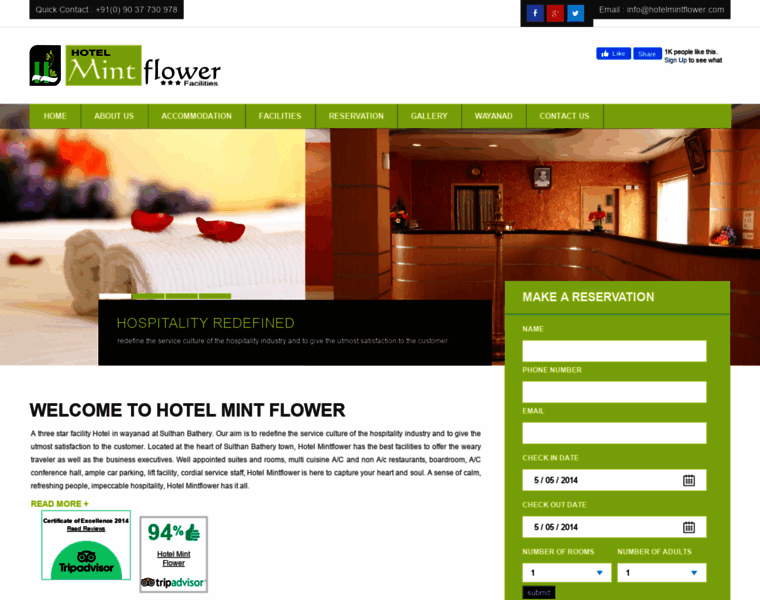 Hotelmintflower.com thumbnail