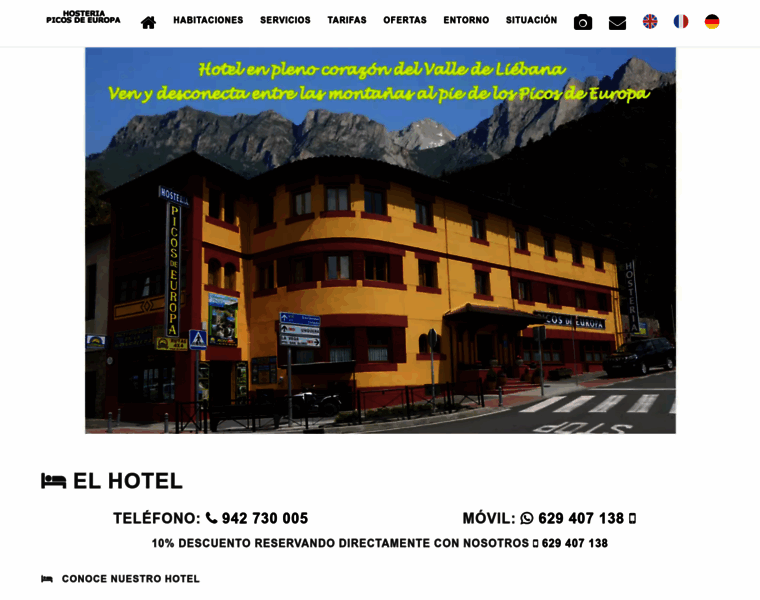 Hotelpicosdeeuropa.net thumbnail