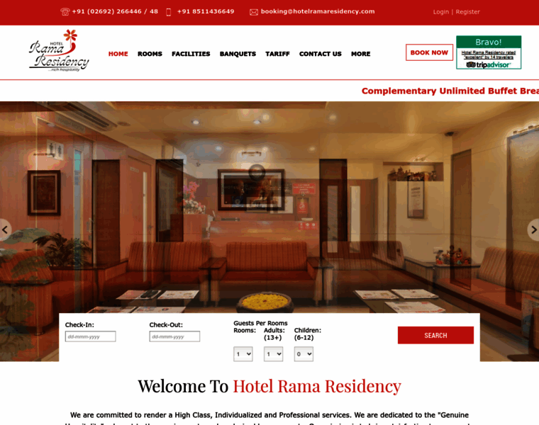 Hotelramaresidency.com thumbnail