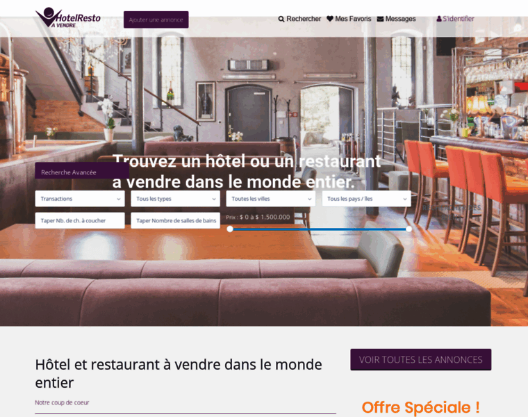Hotelrestoavendre.com thumbnail