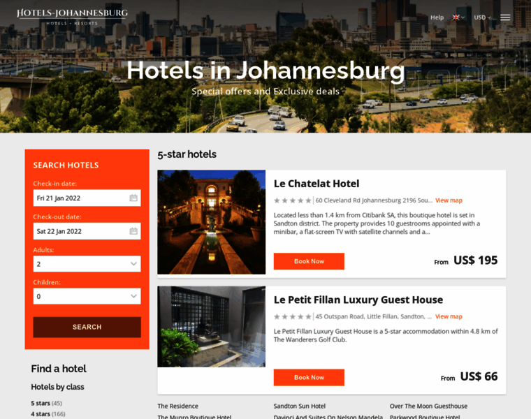 Hotels-johannesburg.com thumbnail