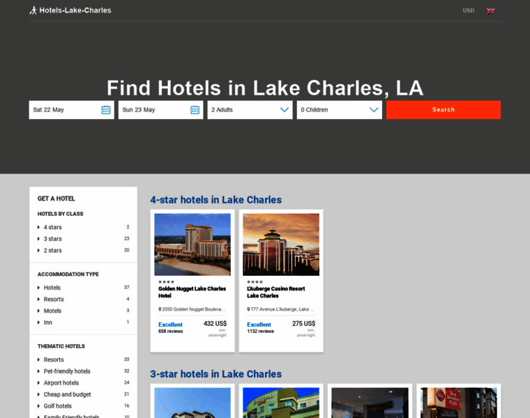 Hotels-lake-charles.com thumbnail