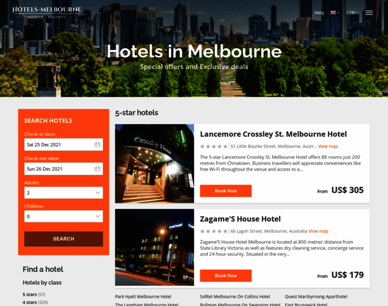 Hotels-melbourne.net thumbnail
