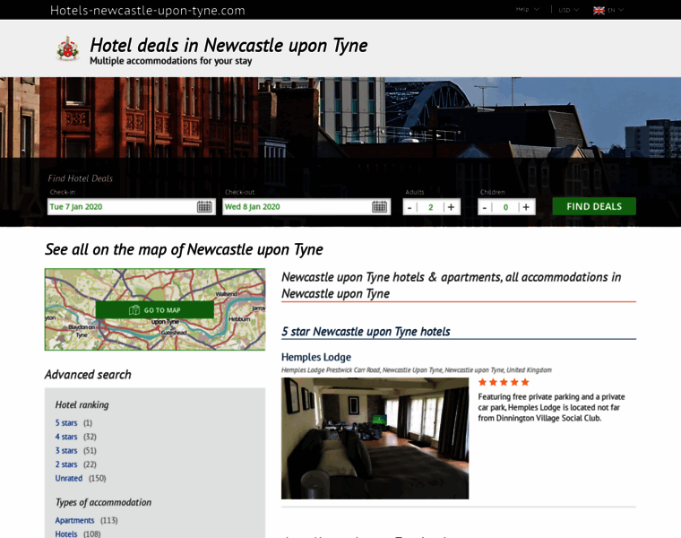 Hotels-newcastle-upon-tyne.com thumbnail