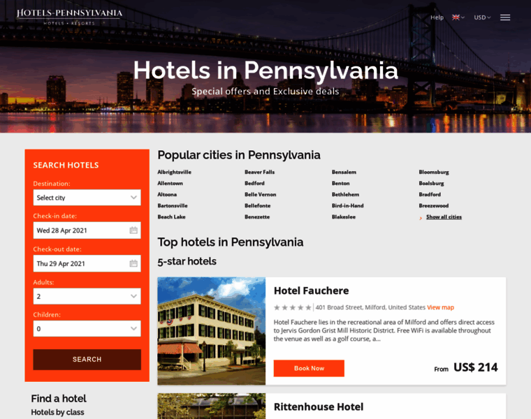 Hotels-pennsylvania.com thumbnail