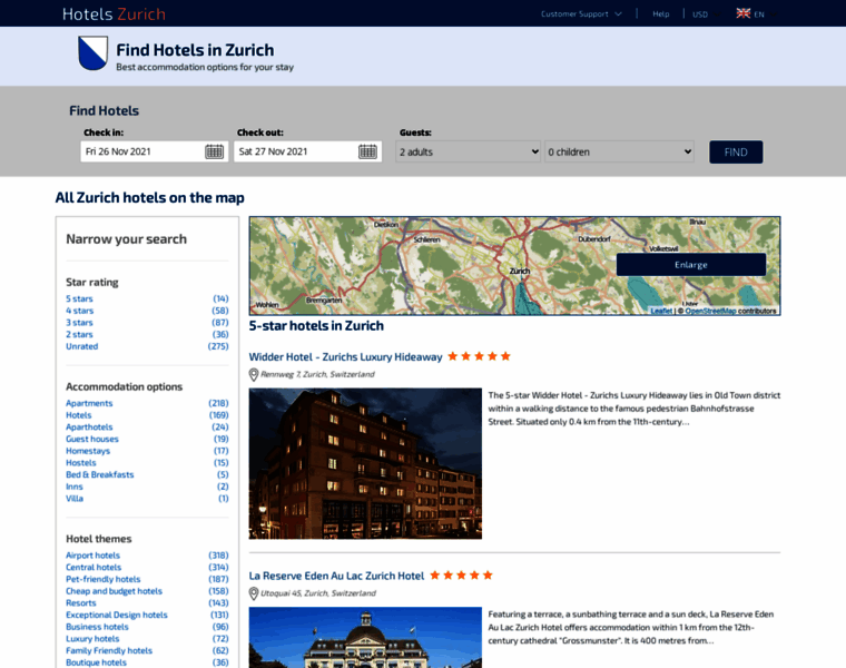 Hotels-zurich.net thumbnail