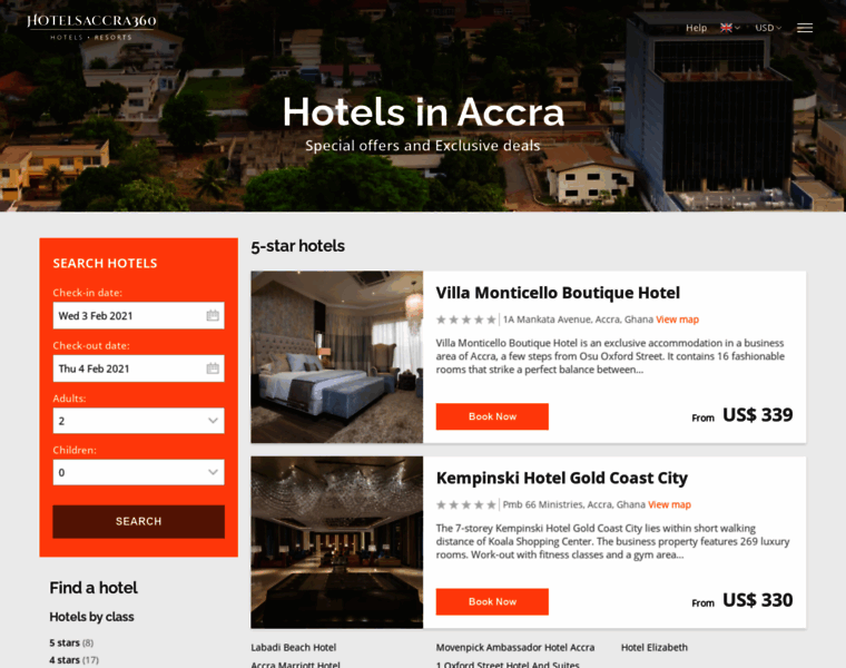 Hotelsaccra360.com thumbnail