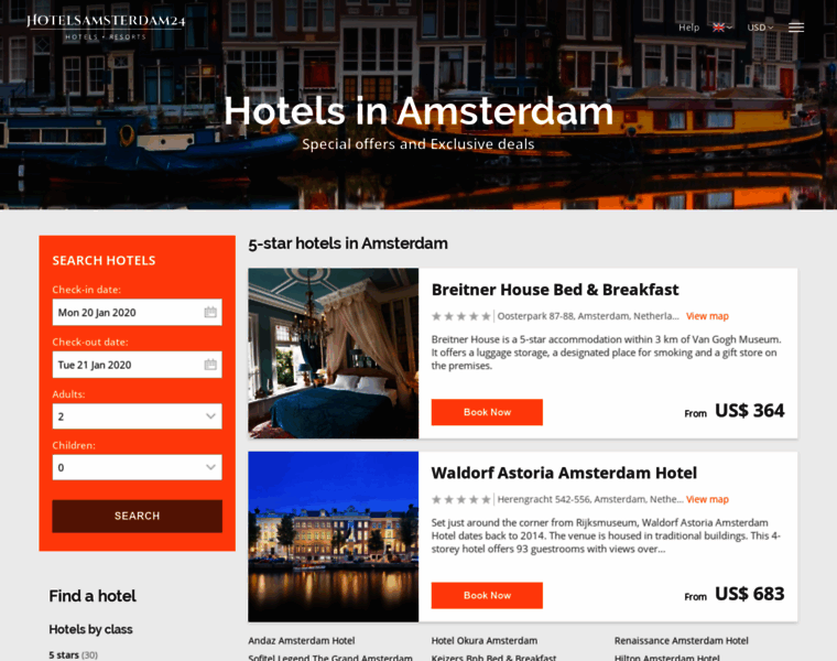 Hotelsamsterdam24.com thumbnail