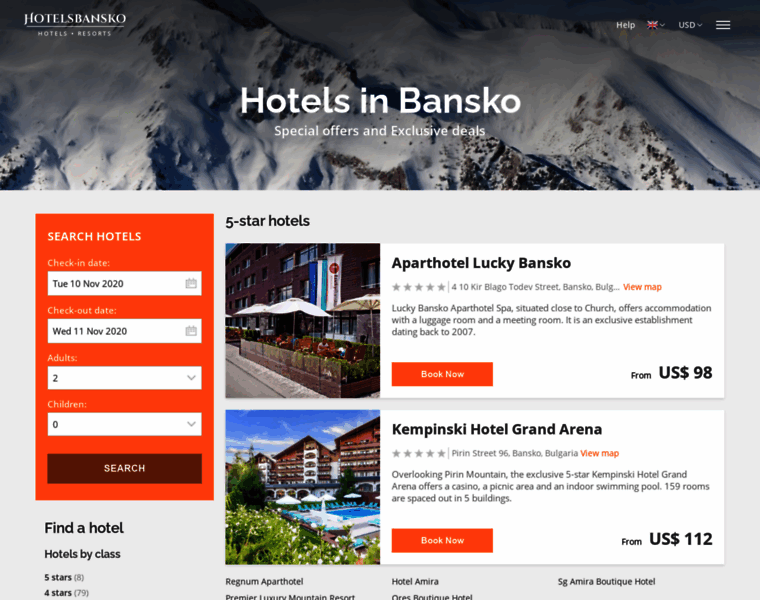 Hotelsbansko.net thumbnail