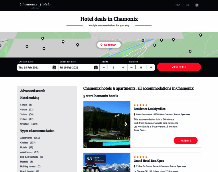 Hotelsbookingchamonix.com thumbnail
