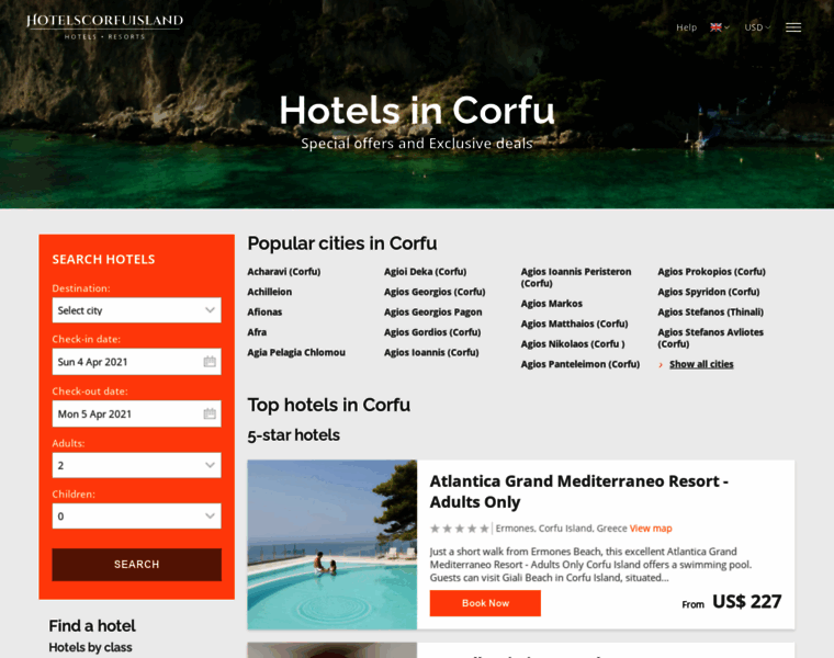 Hotelscorfuisland.com thumbnail