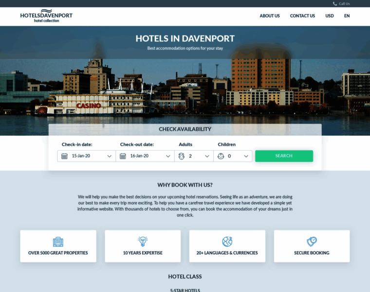Hotelsdavenport.com thumbnail