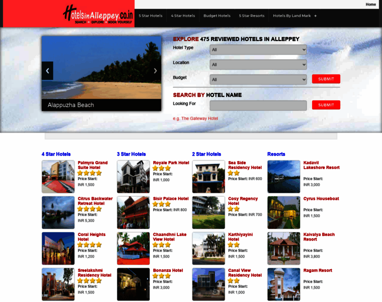 Hotelsinalleppey.co.in thumbnail