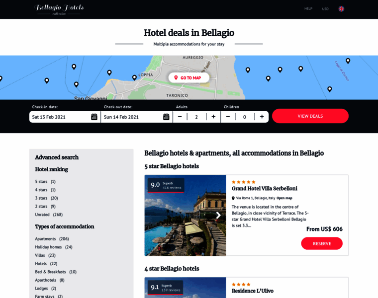 Hotelsinbellagio.com thumbnail