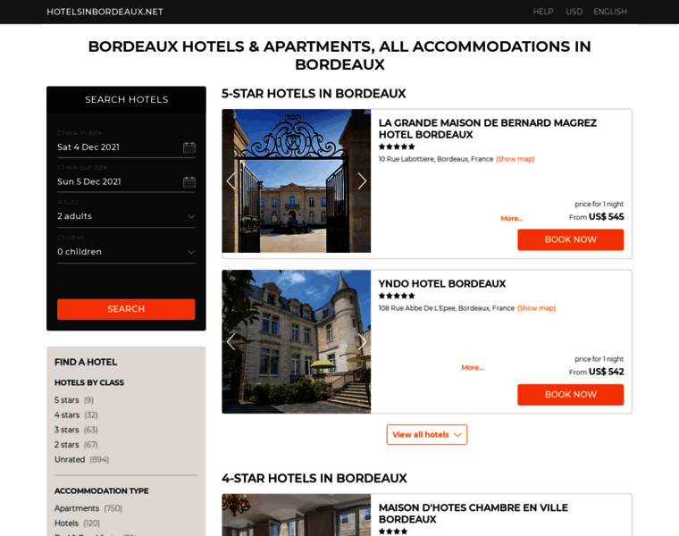 Hotelsinbordeaux.net thumbnail