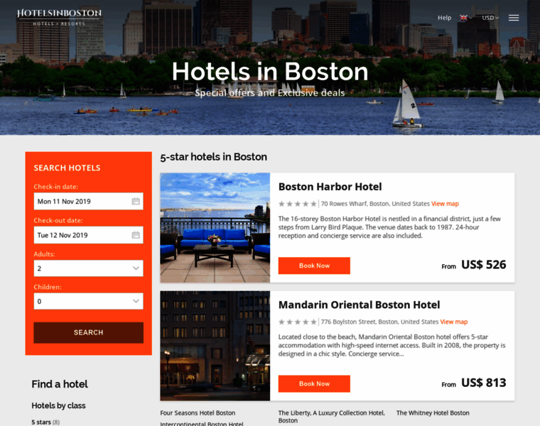 Hotelsinboston.net thumbnail