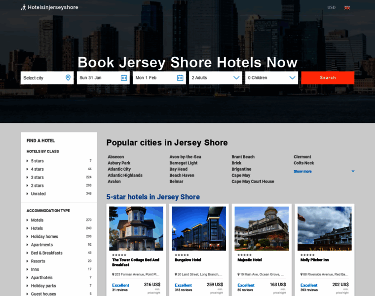 Hotelsinjerseyshore.com thumbnail