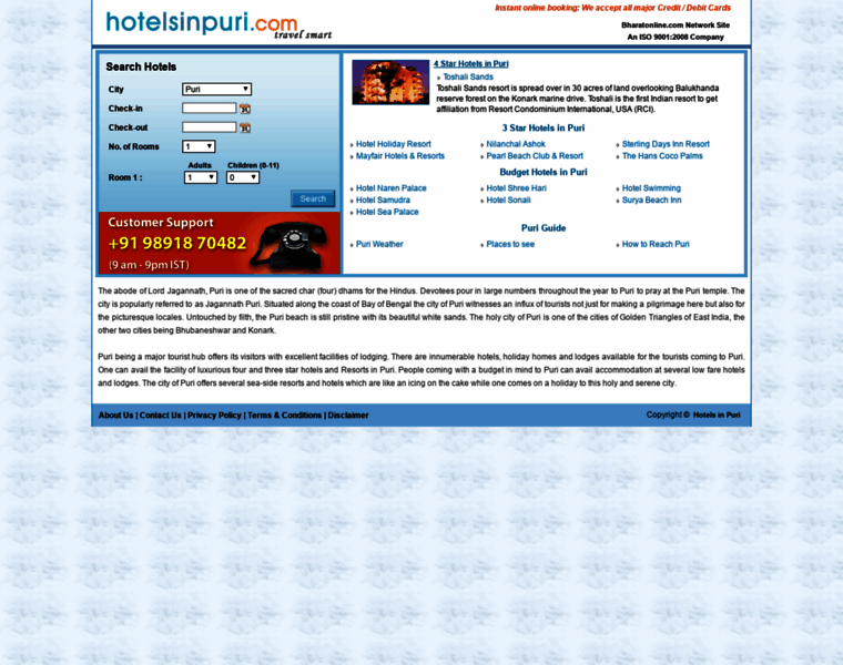 Hotelsinpuri.com thumbnail