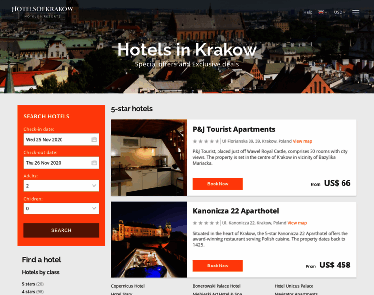 Hotelsofkrakow.com thumbnail