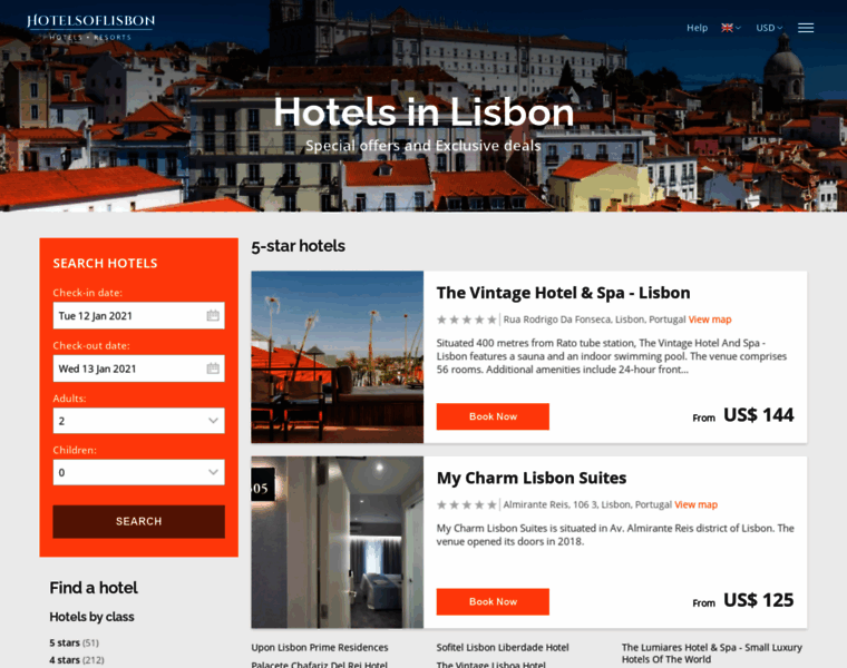 Hotelsoflisbon.com thumbnail