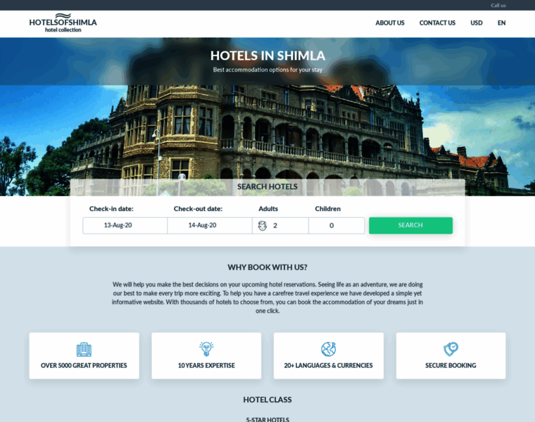 Hotelsofshimla.com thumbnail