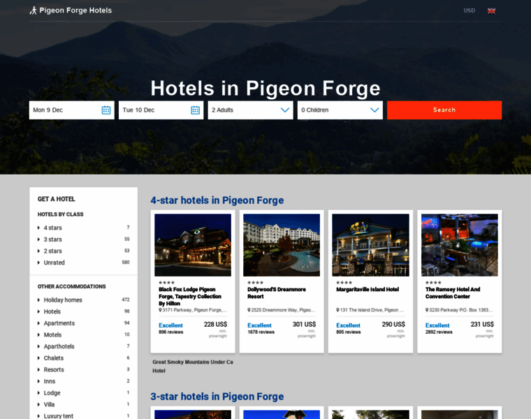 Hotelspigeonforgetn.com thumbnail