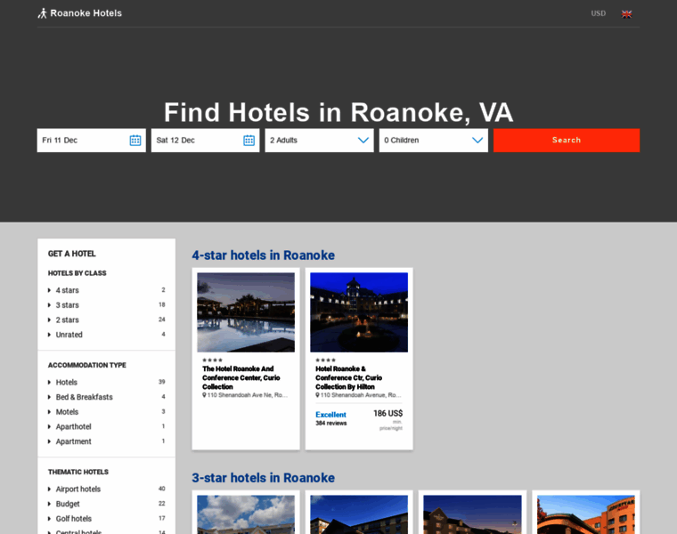 Hotelsroanoke.com thumbnail