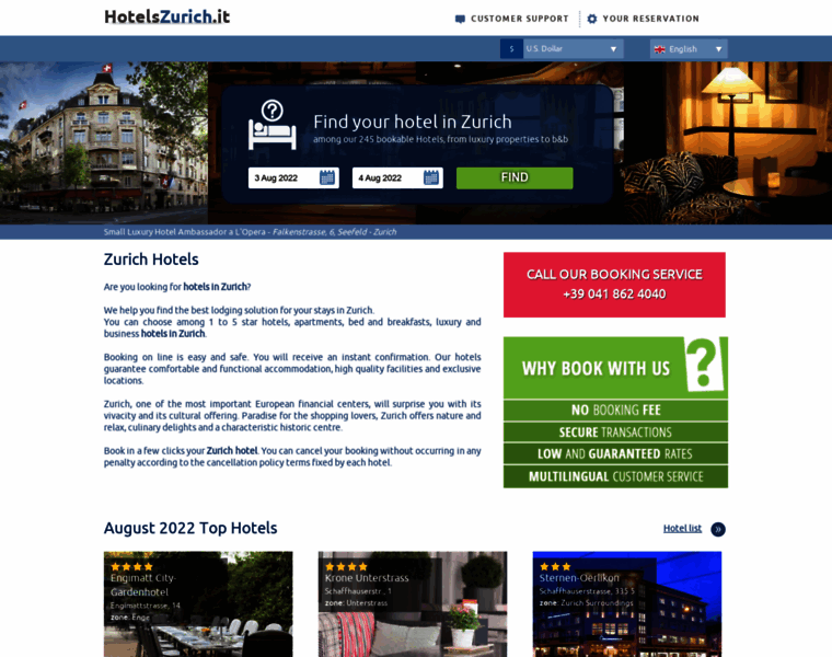 Hotelszurich.it thumbnail