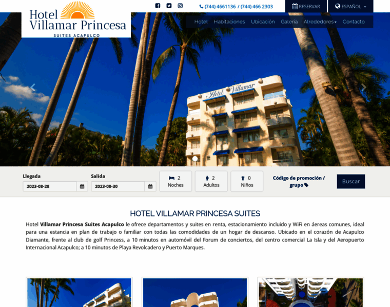 Hotelvillamarprincesa.com.mx thumbnail
