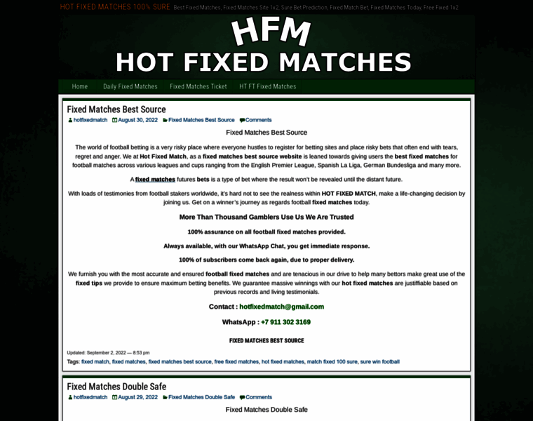 Hotfixedmatch.com thumbnail