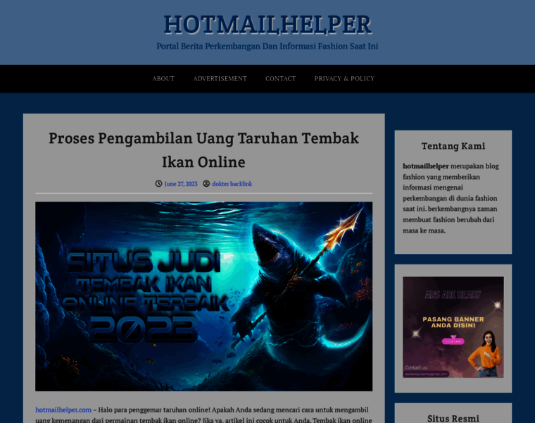 Hotmailhelper.com thumbnail