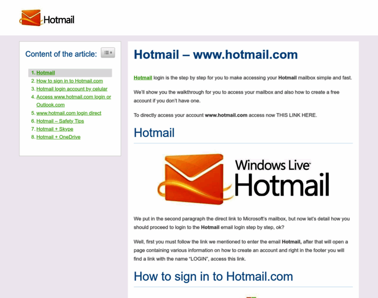 Hotmailloginemail.email thumbnail