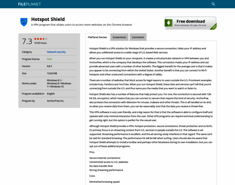 Hotspot-shield.fileplanet.com thumbnail
