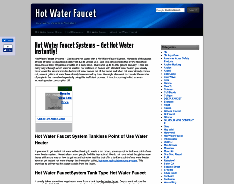 Hotwaterfaucetz.com thumbnail