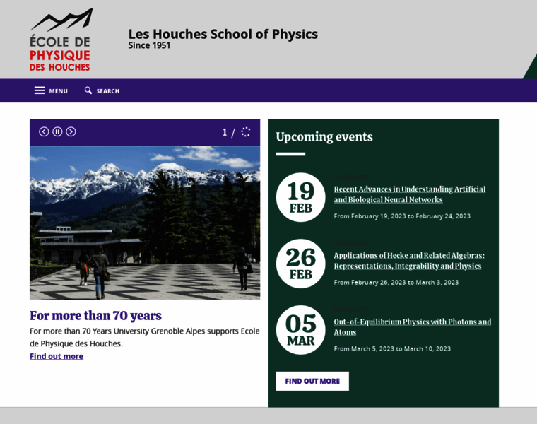 Houches-school-physics.com thumbnail