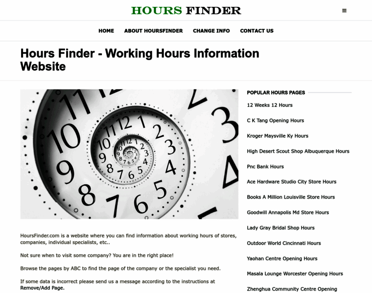 Hoursfinder.com thumbnail