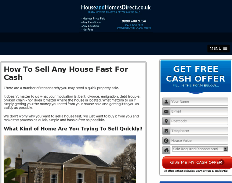 Houseandhomesdirect.co.uk thumbnail