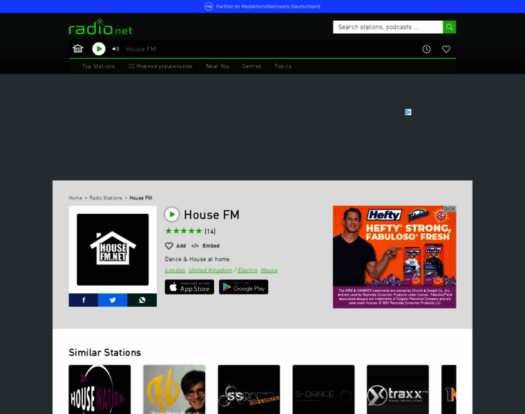 Housefm.radio.net thumbnail