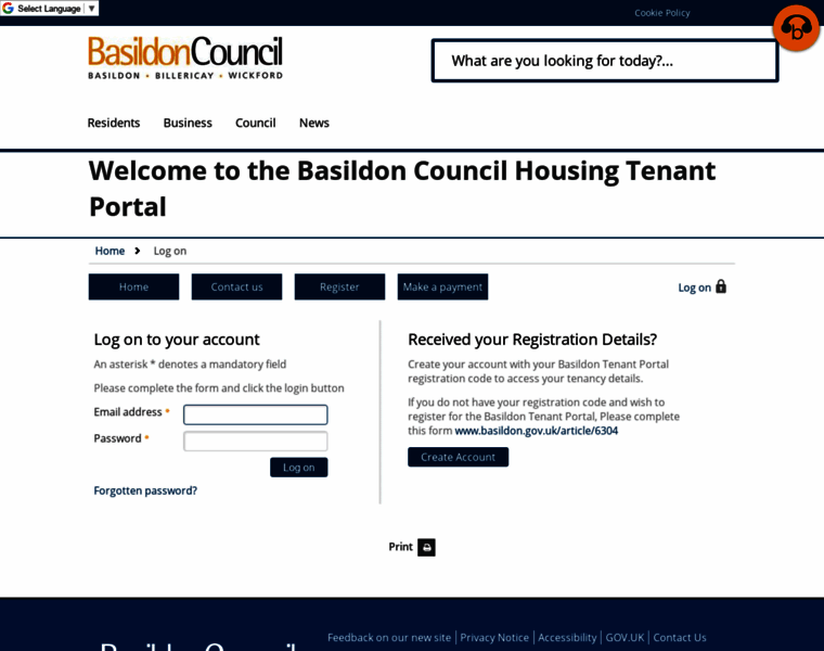 Housing.basildon.gov.uk thumbnail