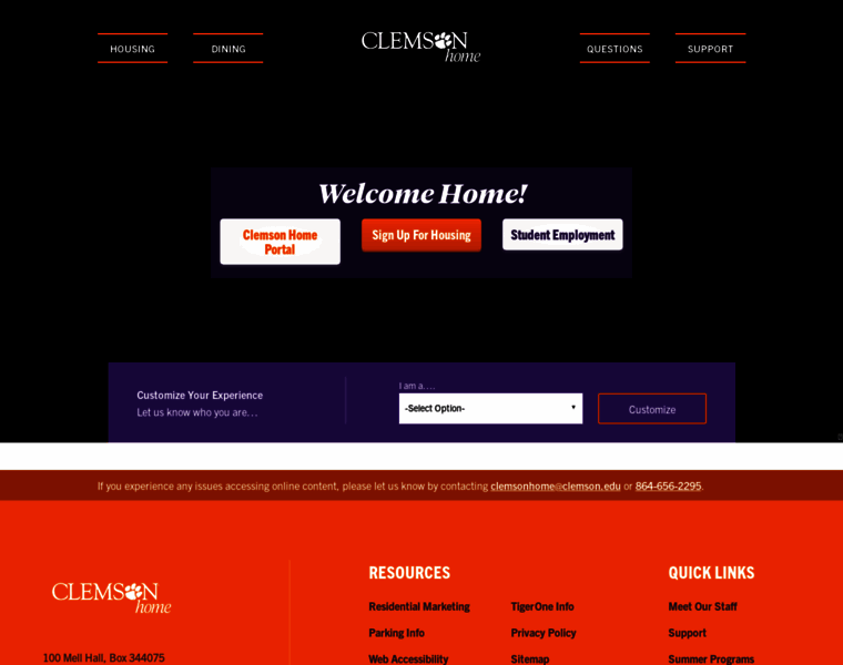 housing.clemson.edu at Website Informer. Visit Housing Clemson.