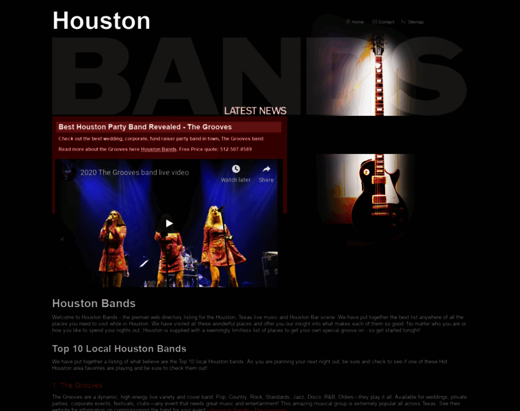 Houstonbands.org thumbnail