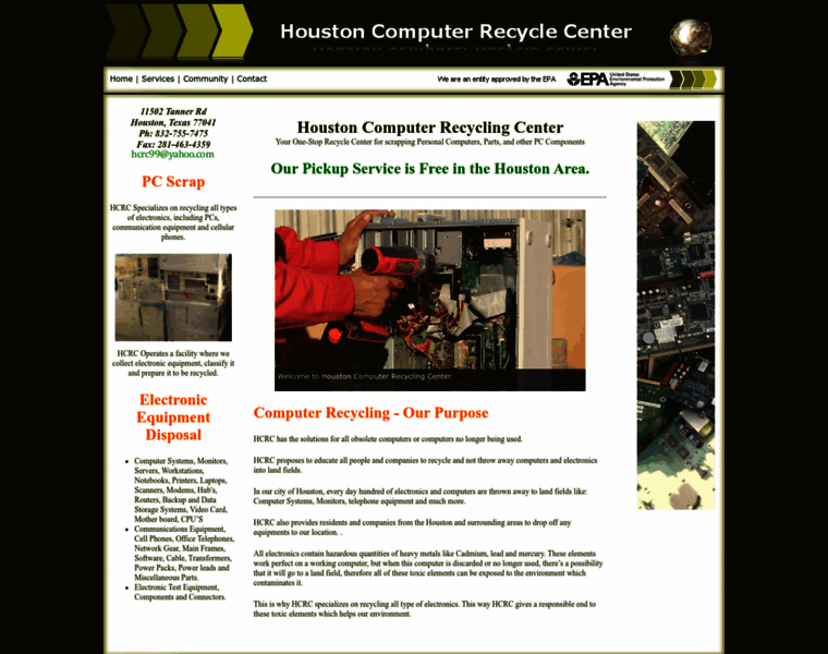 Houstoncomputerrecyclingcenter.com thumbnail
