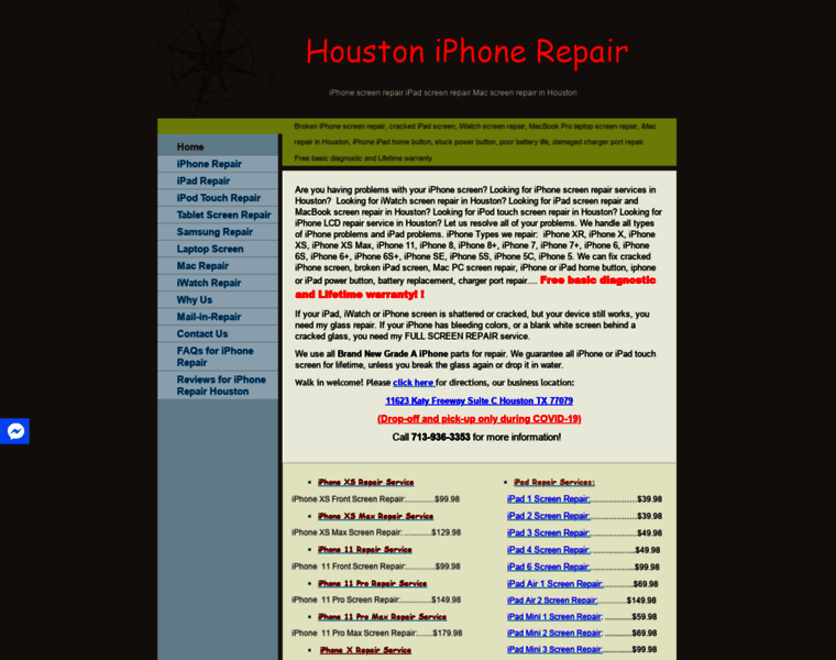 Houstoniphonerepair.com thumbnail
