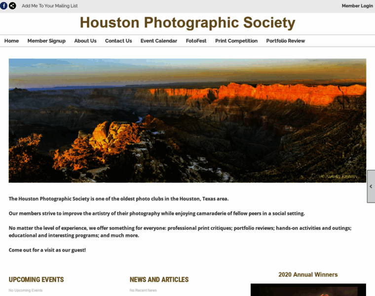 Houstonphotographicsociety.org thumbnail