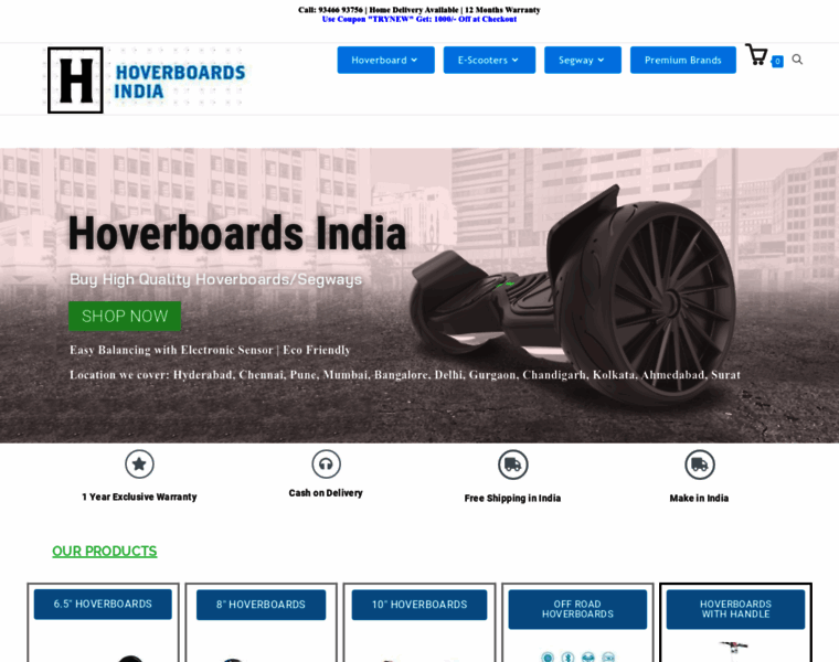 Hoverboardsindia.in thumbnail