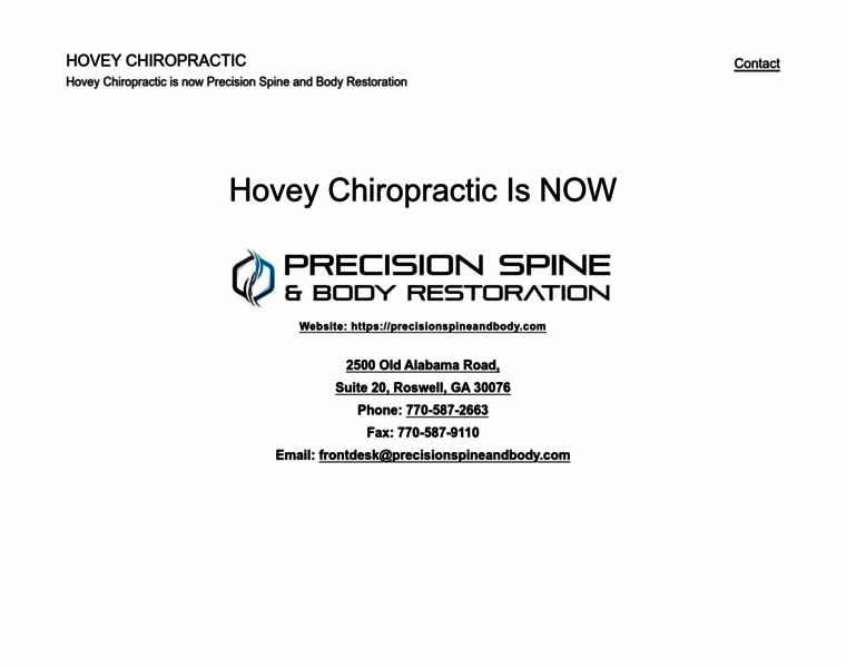 Hoveychiropractic.com thumbnail