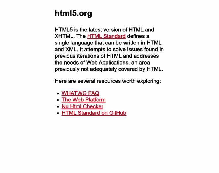 Html5.org thumbnail